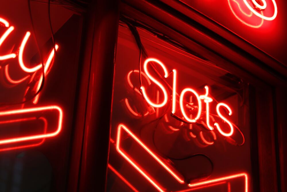 Slots in red neon